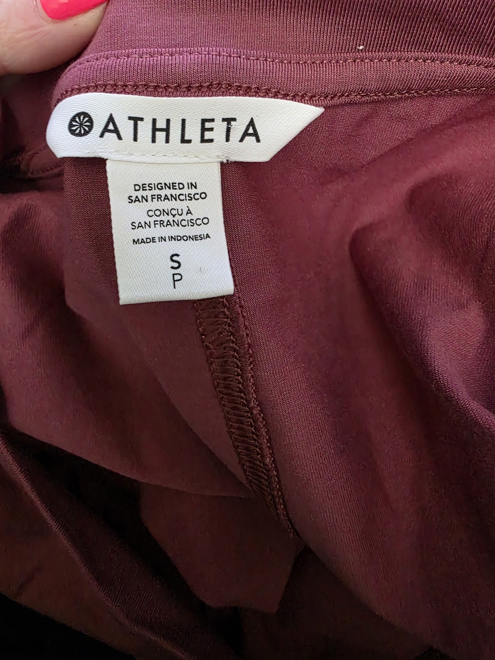 Athleta Dusty Rose V-Neck Ruched T-Shirt Dress Size S | Casual | Travel - Picture 6 of 7